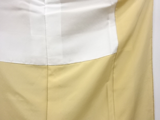  未使用品　仕立て上がり　龍村晋謹製　斜め格子模様織り出し色無地着物(あぜくら)